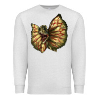 Oatmeal Heather dilophosaurus face Premium Sweatshirt - LillyAllenDesigns