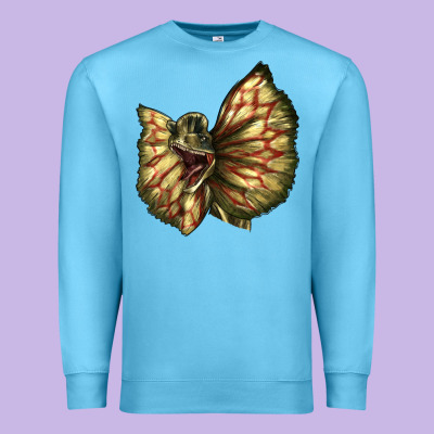 Dilophosaurus Face Premium Sweatshirt Designed By Lillyallendesigns