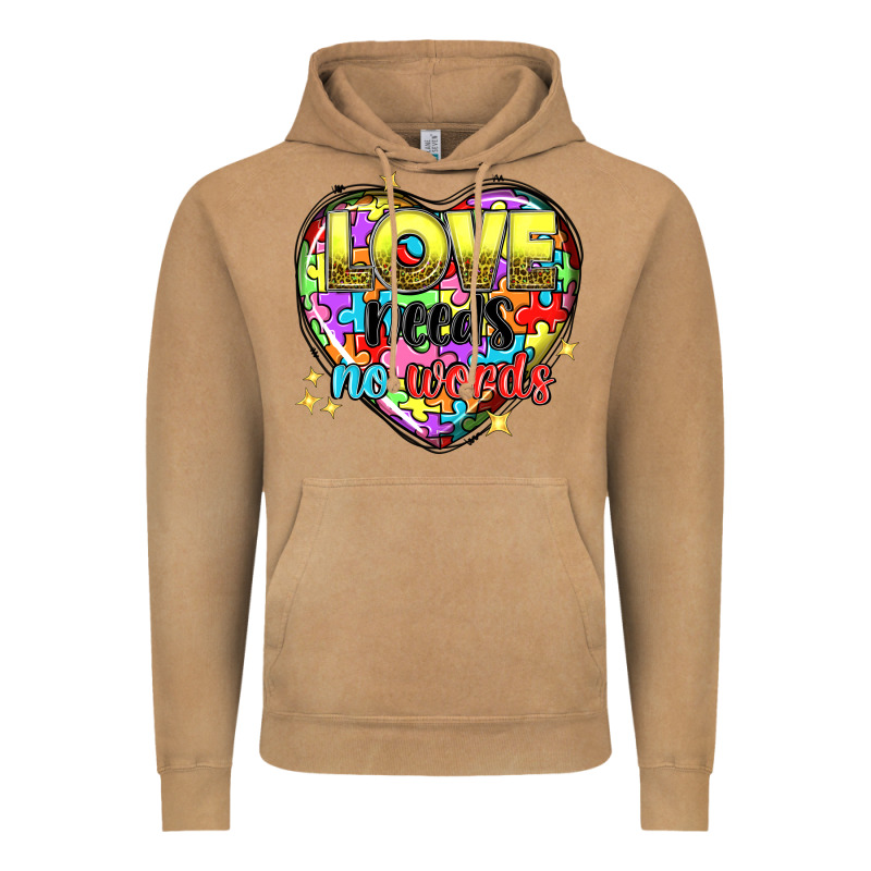 Love Needs No Words Vintage Hoodie by NancyCooperArtShop | Teevron