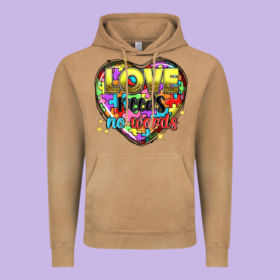 Love Needs No Words Vintage Hoodie Designed By Nancycooperartshop