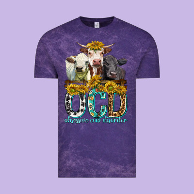 Obsessive Cow Disorder With Cows Vintage Tee Designed By Texasbilliewilder