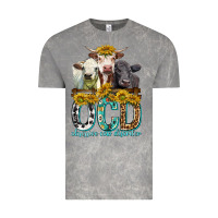 Cloud Rock Obsessive Cow Disorder with Cows Vintage Tee - texasbilliewilder
