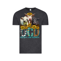 Vintage Black Obsessive Cow Disorder with Cows Vintage Tee - texasbilliewilder