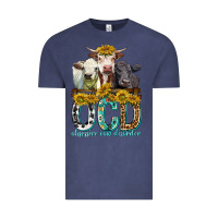 Vintage Denim Obsessive Cow Disorder with Cows Vintage Tee - texasbilliewilder