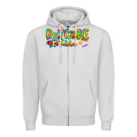 Dove Grey daycare teacher Zipper Hoodie - CowhideDigitalArt