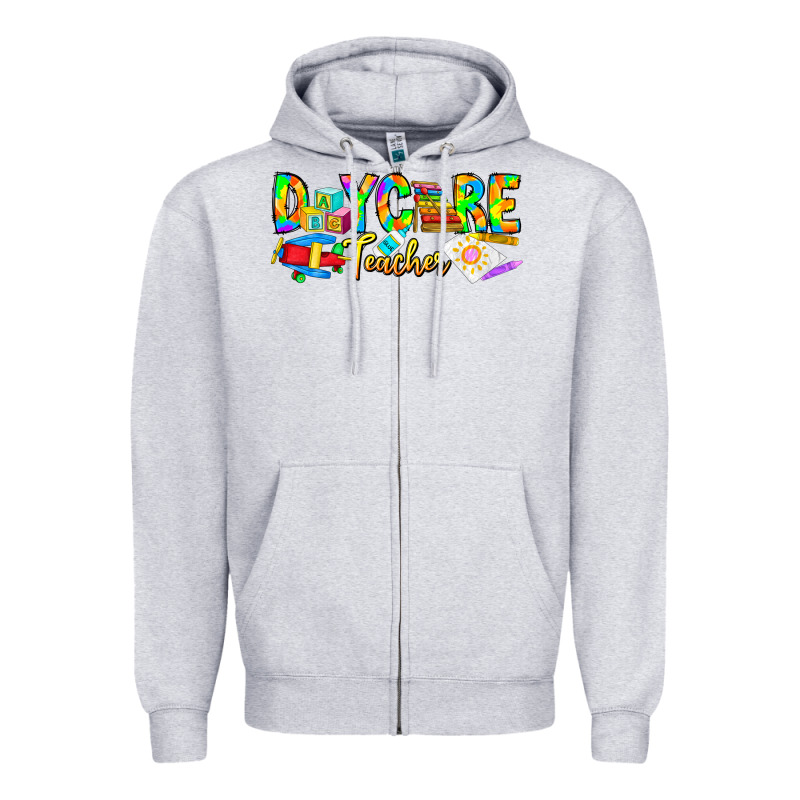 Daycare Teacher Zipper Hoodie by CowhideDigitalArt | Teevron