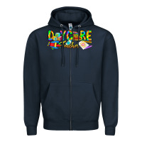 Navy daycare teacher Zipper Hoodie - CowhideDigitalArt