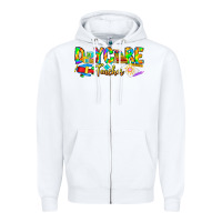 White daycare teacher Zipper Hoodie - CowhideDigitalArt