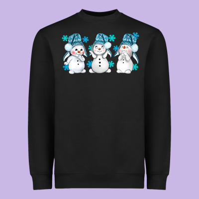 Snowman Winter Bbs Heavyweight Sweatshirt Designed By Bundleandbundleshop