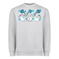 Heather Grey snowman winter bbs Heavyweight Sweatshirt - BundleAndBundleShop