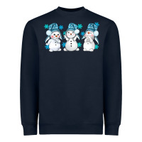 Navy snowman winter bbs Heavyweight Sweatshirt - BundleAndBundleShop
