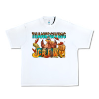 White Thanksgiving crew Urban Heavy Tee - NancyCooperArtShop