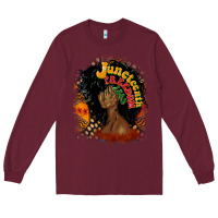 Burgundy juneteenth freedom 1865 Long Sleeve Tee - CowGirlArtShop
