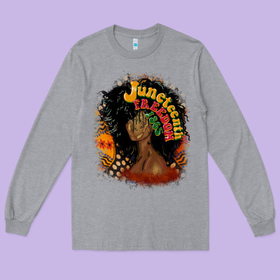Juneteenth Freedom 1865 Long Sleeve Tee Designed By Cowgirlartshop