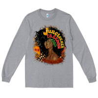 Heather Grey juneteenth freedom 1865 Long Sleeve Tee - CowGirlArtShop
