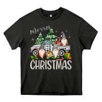 Asphalt merry christmas gnomes truck Heavy Core Tee - MaliasSmallBusiness