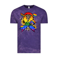 Cloud Purple Pride ribbon Vintage Tee - NancyCooperArtShop