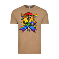 Vintage Coffee Pride ribbon Vintage Tee - NancyCooperArtShop
