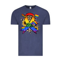 Vintage Denim Pride ribbon Vintage Tee - NancyCooperArtShop