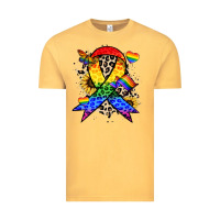 Vintage Mustard Pride ribbon Vintage Tee - NancyCooperArtShop