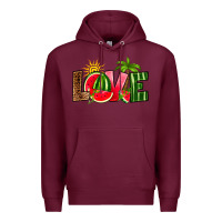 Burgundy love watermelon Premium Hoodie - RanaPortraitStore