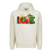 Oatmeal Heather love watermelon Premium Hoodie - RanaPortraitStore