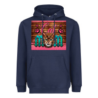 Navy Western Cat Mom Heavyweight Hoodie - LillyAllenDesigns