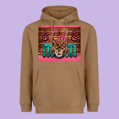 Western Cat Mom Heavyweight Hoodie Designed By Lillyallendesigns