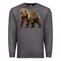 Charcoal Heather Brown Bear Premium Sweatshirt - LillyAllenDesigns
