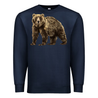 Navy Brown Bear Premium Sweatshirt - LillyAllenDesigns