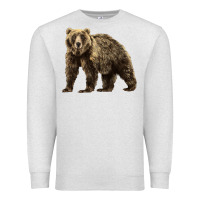Oatmeal Heather Brown Bear Premium Sweatshirt - LillyAllenDesigns