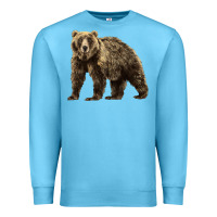 Ocean Blue Brown Bear Premium Sweatshirt - LillyAllenDesigns