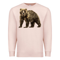 Pale Pink Brown Bear Premium Sweatshirt - LillyAllenDesigns