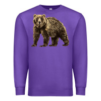Purple Brown Bear Premium Sweatshirt - LillyAllenDesigns
