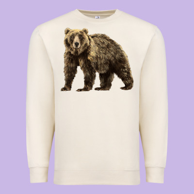 Brown Bear Premium Sweatshirt Designed By Lillyallendesigns