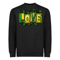 Black St. Patrick's Day love Heavyweight Sweatshirt - FaDigitalArtStudio