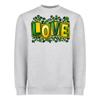 Heather Grey St. Patrick's Day love Heavyweight Sweatshirt - FaDigitalArtStudio