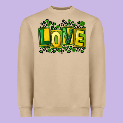 St. Patrick's Day Love Heavyweight Sweatshirt Designed By Fadigitalartstudio