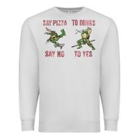 Dove Grey say pizza to drugs say no to yes Premium Sweatshirt - tuanDangUi