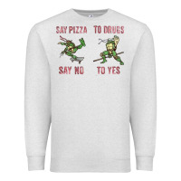 Oatmeal Heather say pizza to drugs say no to yes Premium Sweatshirt - tuanDangUi