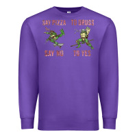 Purple say pizza to drugs say no to yes Premium Sweatshirt - tuanDangUi