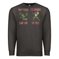 Smoke say pizza to drugs say no to yes Premium Sweatshirt - tuanDangUi