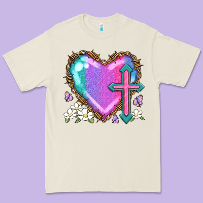 Easter Cross Heart La Premium Tee Designed By Lillyallendesigns