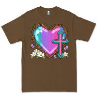 Cacao easter cross heart la Premium Tee - LillyAllenDesigns