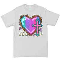Dove Grey easter cross heart la Premium Tee - LillyAllenDesigns