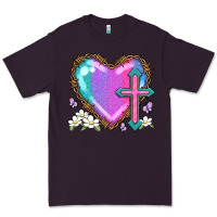 Plum easter cross heart la Premium Tee - LillyAllenDesigns