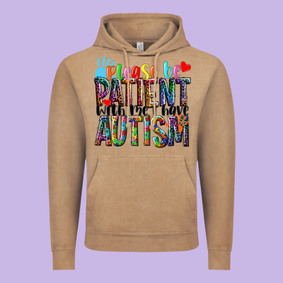 Please Be Patient With Me I Have Autism Vintage Hoodie Designed By Nancycooperartshop
