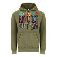 Vintage Olive Please be patient with me i have Autism Vintage Hoodie - NancyCooperArtShop