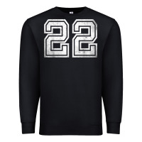 Black Number 22 Sports Jersey Lucky No. Birthday Age Vintage Premium Sweatshirt - tuanDangUi