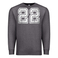 Charcoal Heather Number 22 Sports Jersey Lucky No. Birthday Age Vintage Premium Sweatshirt - tuanDangUi